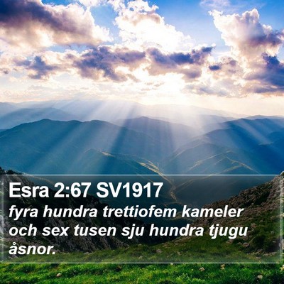 Esra 2:67 SV1917 Bible Verse Image