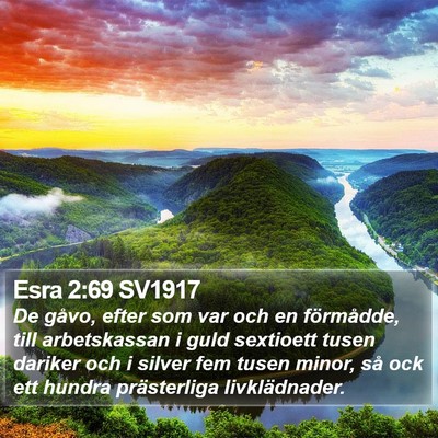 Esra 2:69 SV1917 Bible Verse Image