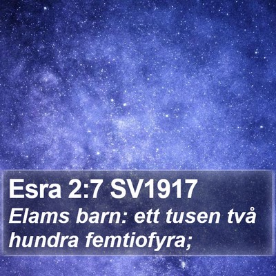 Esra 2:7 SV1917 Bible Verse Image