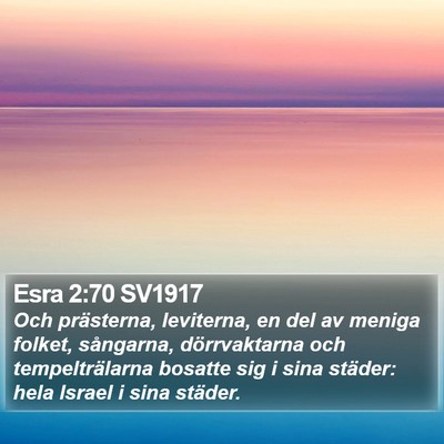 Esra 2:70 SV1917 Bible Verse Image