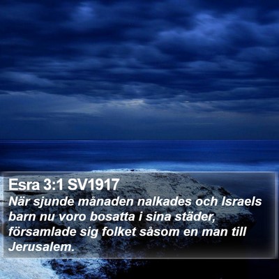 Esra 3:1 SV1917 Bible Verse Image
