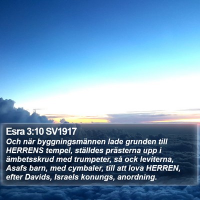 Esra 3:10 SV1917 Bible Verse Image