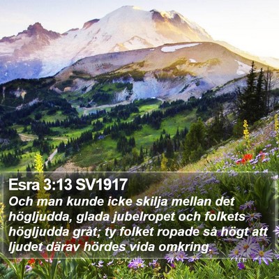 Esra 3:13 SV1917 Bible Verse Image