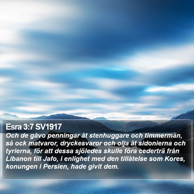 Esra 3:7 SV1917 Bible Verse Image