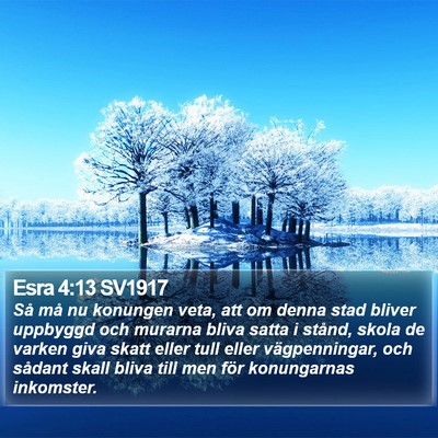 Esra 4:13 SV1917 Bible Verse Image