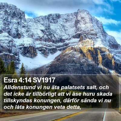 Esra 4:14 SV1917 Bible Verse Image
