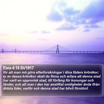 Esra 4:15 SV1917 Bible Verse Image