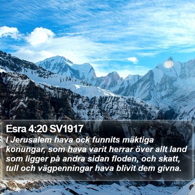 Esra 4:20 SV1917 Bible Verse Image