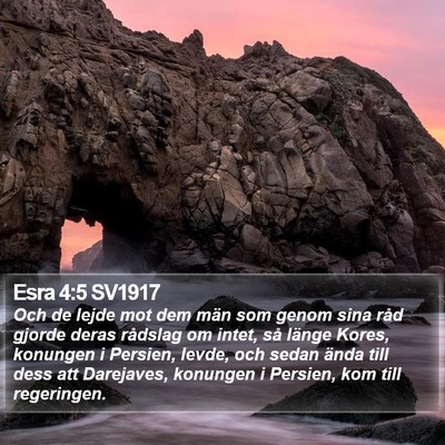 Esra 4:5 SV1917 Bible Verse Image