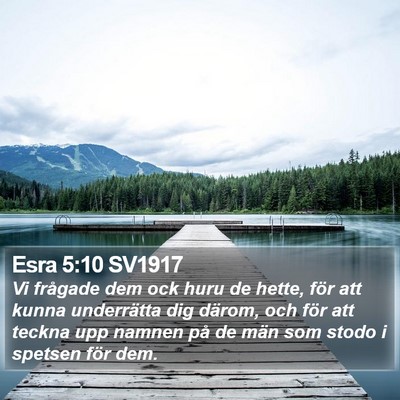 Esra 5:10 SV1917 Bible Verse Image