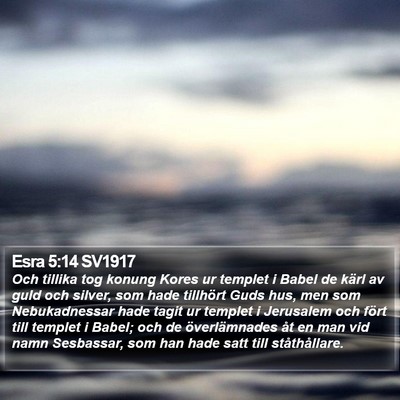 Esra 5:14 SV1917 Bible Verse Image