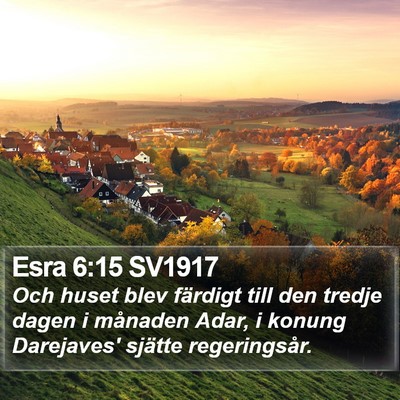 Esra 6:15 SV1917 Bible Verse Image