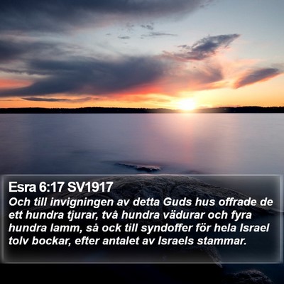 Esra 6:17 SV1917 Bible Verse Image