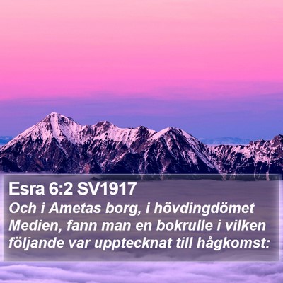 Esra 6:2 SV1917 Bible Verse Image