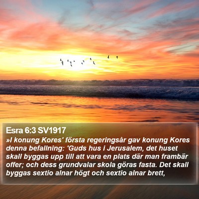 Esra 6:3 SV1917 Bible Verse Image