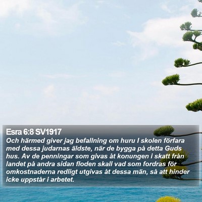 Esra 6:8 SV1917 Bible Verse Image