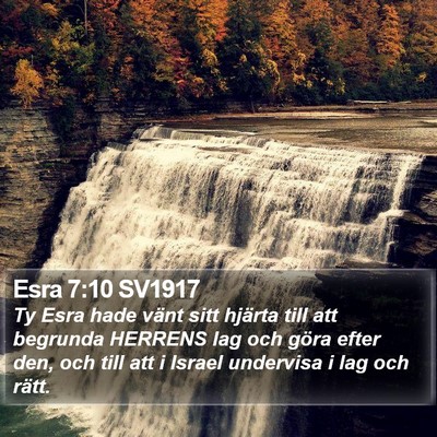 Esra 7:10 SV1917 Bible Verse Image
