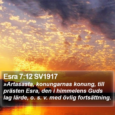 Esra 7:12 SV1917 Bible Verse Image