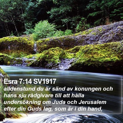 Esra 7:14 SV1917 Bible Verse Image
