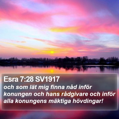 Esra 7:28 SV1917 Bible Verse Image