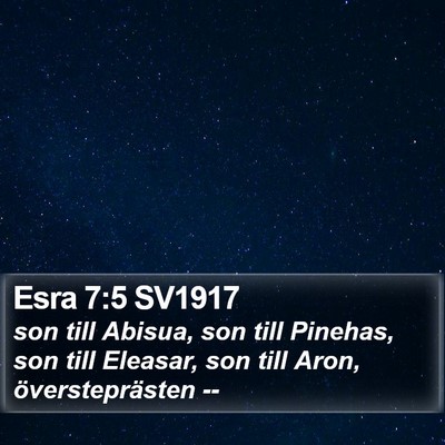 Esra 7:5 SV1917 Bible Verse Image