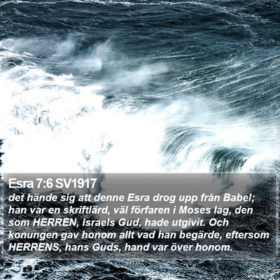 Esra 7:6 SV1917 Bible Verse Image