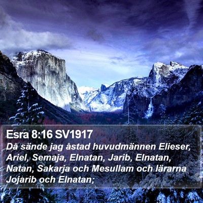 Esra 8:16 SV1917 Bible Verse Image
