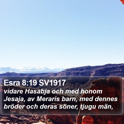 Esra 8:19 SV1917 Bible Verse Image