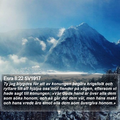Esra 8:22 SV1917 Bible Verse Image