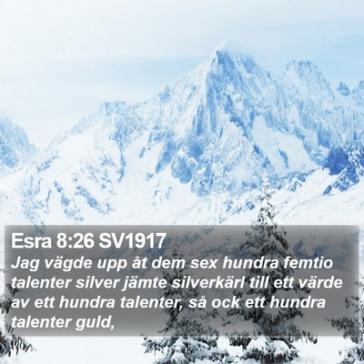 Esra 8:26 SV1917 Bible Verse Image