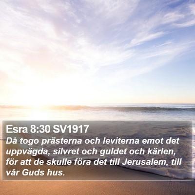 Esra 8:30 SV1917 Bible Verse Image