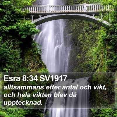 Esra 8:34 SV1917 Bible Verse Image
