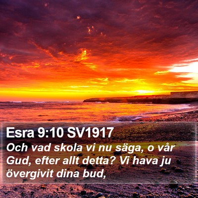 Esra 9:10 SV1917 Bible Verse Image