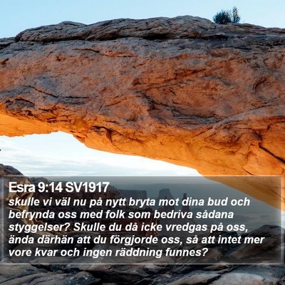 Esra 9:14 SV1917 Bible Verse Image