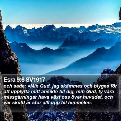 Esra 9:6 SV1917 Bible Verse Image