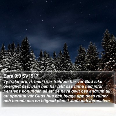 Esra 9:9 SV1917 Bible Verse Image