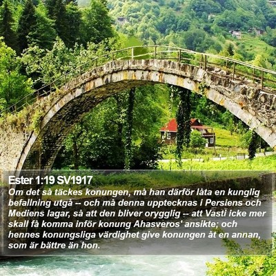 Ester 1:19 SV1917 Bible Verse Image