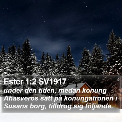 Ester 1:2 SV1917 Bible Verse Image