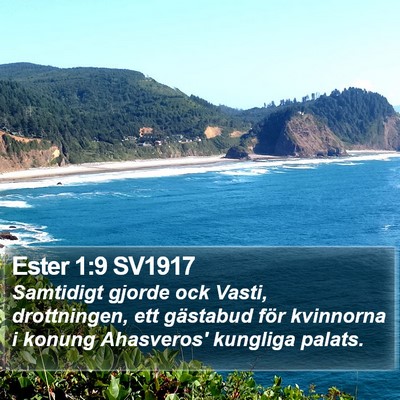 Ester 1:9 SV1917 Bible Verse Image