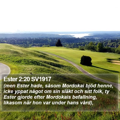 Ester 2:20 SV1917 Bible Verse Image