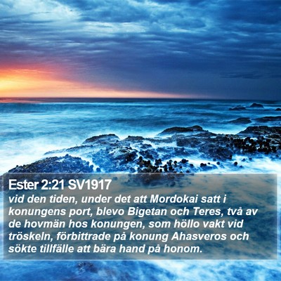 Ester 2:21 SV1917 Bible Verse Image