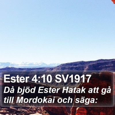 Ester 4:10 SV1917 Bible Verse Image