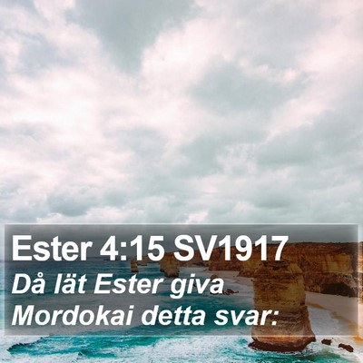 Ester 4:15 SV1917 Bible Verse Image