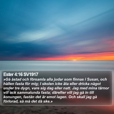 Ester 4:16 SV1917 Bible Verse Image