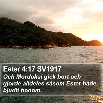 Ester 4:17 SV1917 Bible Verse Image