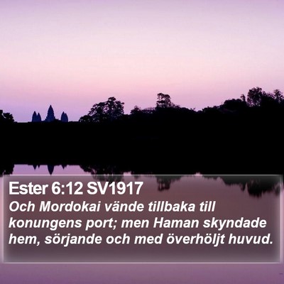 Ester 6:12 SV1917 Bible Verse Image