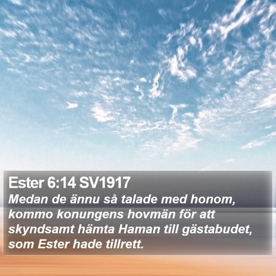 Ester 6:14 SV1917 Bible Verse Image