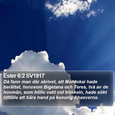 Ester 6:2 SV1917 Bible Verse Image