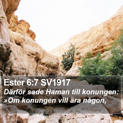 Ester 6:7 SV1917 Bible Verse Image