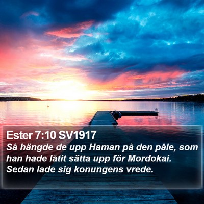 Ester 7:10 SV1917 Bible Verse Image